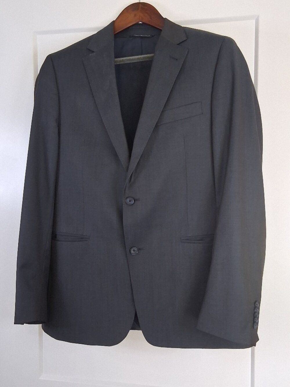 S. Cohen Prestige Zignone Men 40R Wool Blazer Sport Coat Charcoal Italian Fabric